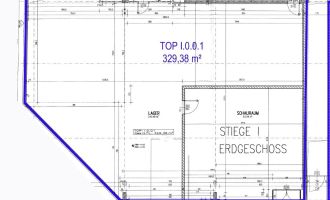            329,38m² EG-Lagerfläche mit Rolltor und 4,7 m Raumhöhe - keine Säulen!
    